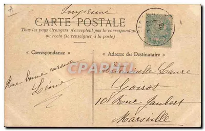 La Marseillaise — Cacciatorpediniere corazzato in Italia — Collezione A. Couturier — Verso