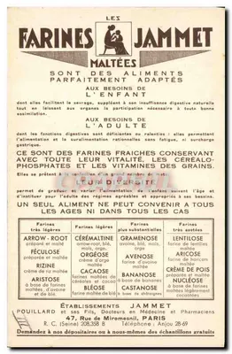 Les Vieilles Provinces de France — Le Maine — Mayenne — Édite par les Farines Jammet — Verso