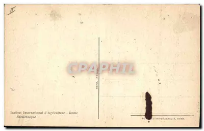 Biblioteca do Instituto Internacional de Agricultura - Roma — editor F. Bettini-Bragaglia, Roma — Verso
