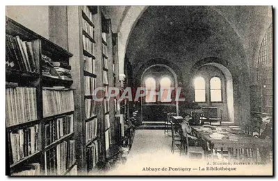 Abadia de Pontigny — A Biblioteca — A. Mondou, Editor em Sens