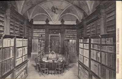 Biblioteca monumental — Montecassino — Fototipia Albetocca - Terri