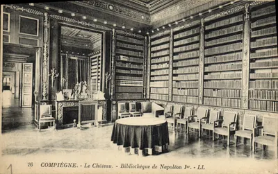 Compiègne - O Castelo - Biblioteca de Napoleão I - LL