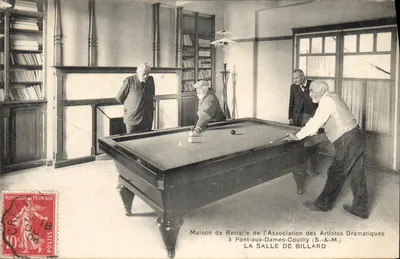 Sala de bilhar — Casa de Aposentados da Associação dos Artistas Dramáticos em Pont-aux-Dames-Couilly (S.-&-M.)