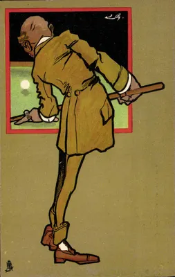 Homem com casaco amarelo jogando bilhar — ilustração — J.V.A.