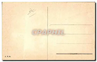 Velho homem com cajado — ilustração — J.V.A. — Verso