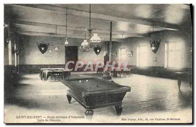 Saint-Maixent — Escola Militar de Infantaria — Sala de Reunião — Mlle Dupuy, editora, 33, rue Châlons, St-Maixent