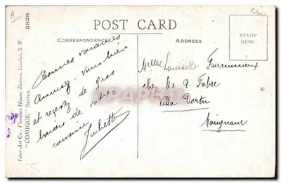 Kinderen - Brief voor een goede stemming — Inter-Art Co. Serie 5828 — Achterkant