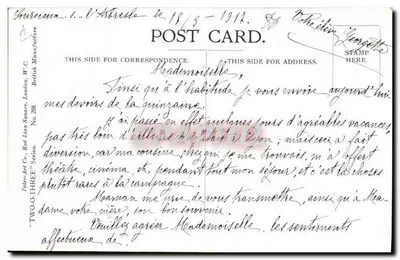 Apelo aos mortos — caricatura de Donald Mc Gill — Inter-Art Co. British Manufacture, No. 208 — Verso