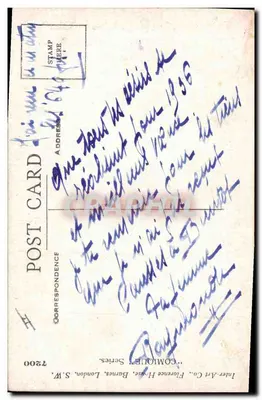 Kinder, die sich küssen — sentimentale Szene — Inter-Art Co., Florence House, London, Serie 7200 — Rückseite