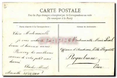 Arranjo de flores e cachos de uva — G. Moul, 1906 — Verso