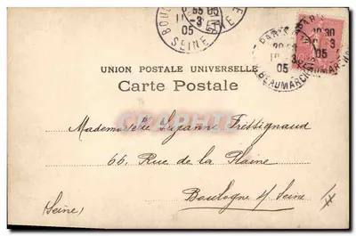 Dziewczyna grająca na harpę — Paryż, 1909 — S.P. (Société Parisienne) — Rewers