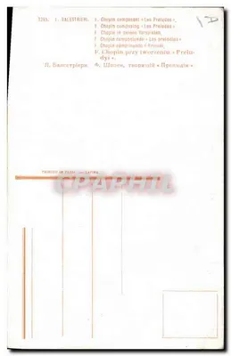 F. Chopin komponujący « Les Préludes » — L. Balestriéri — n° 1245 — Rewers