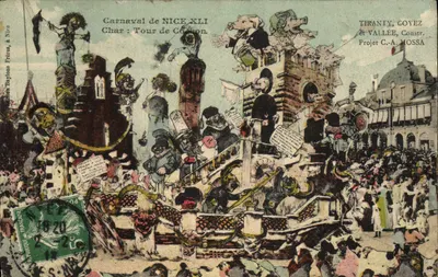 Carnaval de NICE XLII — Char : Tour de Coton — Tiranty, Coyez & Vallée, Constr. Projet C.-A. Mossa