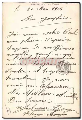 Sur la crête des Vosges — scène de soldat et jeune femme enneigée — éditeur FRANCE, n° 136 — Verso
