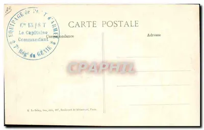 Soldado francês sobre um companheiro ferido — editor Le Deley, Paris — Verso
