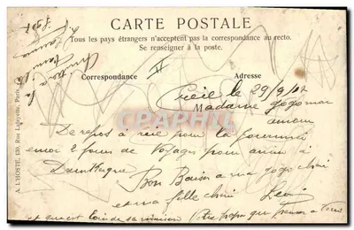A Guerra - CREIL - Rue Gambetta incendiada pelos Alemães — L'H. Paris — Verso