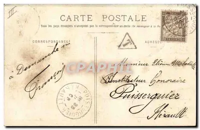 Homenagem às Sablaises — Poema de Maurice Métails — Editor Lucien Amiard, N° 1188 — Verso