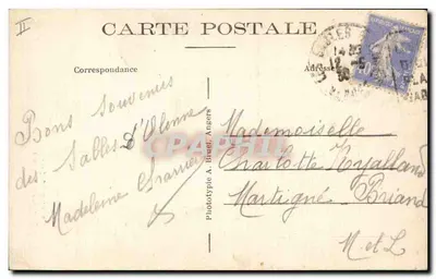 Les Sables-d'Olonne — Las hermosas Sablaise A. B. — Fototipo Angers — Reverso