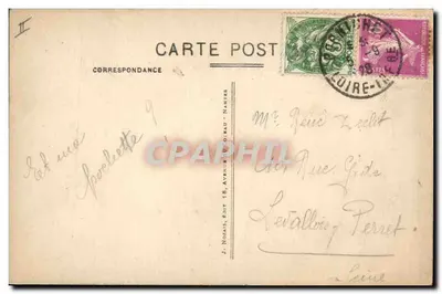 Pêcheuse à la mer — scène côtière — éditeur J. Nozaïs, Nantes, n° 18 — Verso