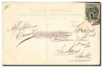 La Culbute — Série Les Sables d'Olonne — Collection Lucien Amiaud, N° 2250 — Verso