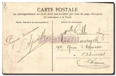 Anjou — Coiffe dei bordi della Loira — Lugas et Cie, Nantes — Verso