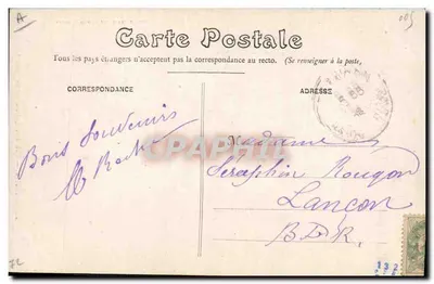 La Sartboise. — Maîtresse Quéré allant au Marché — Photo Albert J. Houvet, LE MANS — Verso