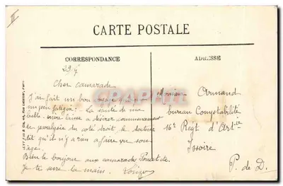 चाटेल-थियरी - 2 से 3 सितंबर 1914 के बीच बमबारी के कारण फ्रांसीसी कैफे के अंदर का दृश्य - ग्लिचे एहर्ड, विजे पेरिस नंबर 2052 — पीछे