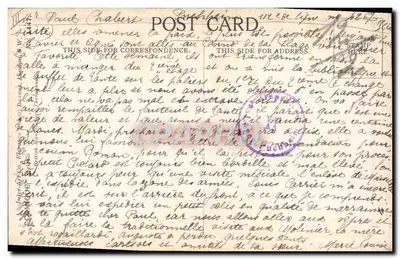 Eine Frau kümmert sich um ein verletztes Kind — 'Another 'Air Raid — Many Casualties' — 'Encore un raid aérien. — Nombreuses victimes.' — Rückseite