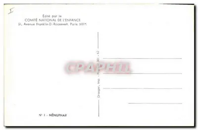 Nenúfar — Editado pelo Comitê Nacional da Criança, Paris — Verso