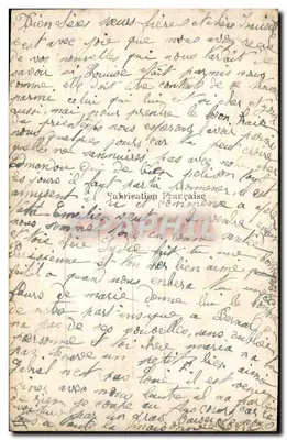 Porte-Bonheur — dekoracyjna kartka pocztowa z motywami sika, kota, kopyt i róż — wydawca E.C. n° 314 — Rewers