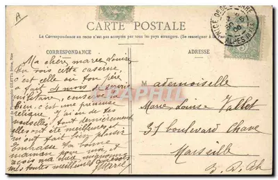 Nice - Entrada da Caserne Riquier - Infantaria e Caçadores Alpinos — Verso