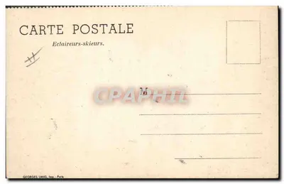 Sciatori esploratori — Editore Georges Lang, Parigi — N° di serie non visibile — Verso