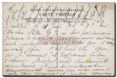 Casal na montanha — cena de pátio ao ar livre — editor Paris, n° 150 — Verso