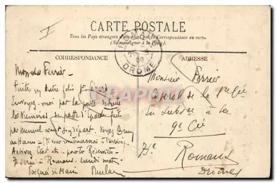 Camp de La Vabonne (Ain) — Cantonnement des Chasseurs — A. M. phot. Moanlhet — Verso