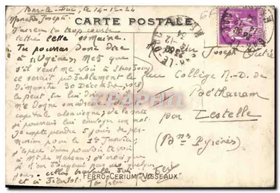 Un heureux permissionnaire — soldat en tenue de 1917 tenant un bébé — éditeur LUCHARD 1917 — Verso