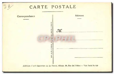 O Cafard do Poilu... — Série 6r — Edição de Arte Guerrier, Paris — Verso