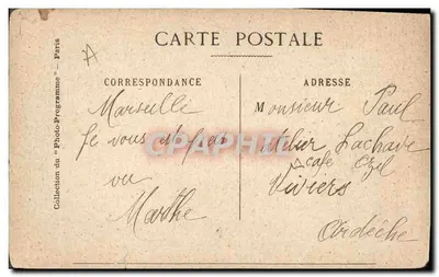 Gymnase — scène de la pièce 'Ces Messieurs' — éditeur Photo-Programme, Paris — Verso