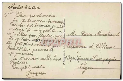 Les Sables d'Olonne — Um pouco de conversa — Editor: Almanach des Arts Photo Mécaniques, n°159 — Verso