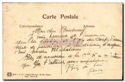 Poradnik obliczeń — karikatura podpisana Hansi — wydawca P. i J. Gallais, nr 87 — Rewers