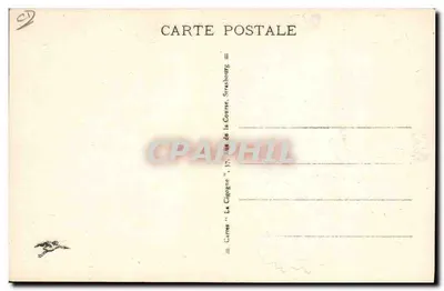 Цапля в гнезде — Страсбург, Франция — Carres «La Cigogne», Rue de la Course — Оборотная сторона
