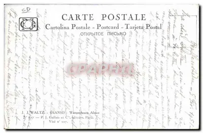 Wangenbourg - Alsace — J. J. Waltz (Hansi) — Visão n° 227 — Verso