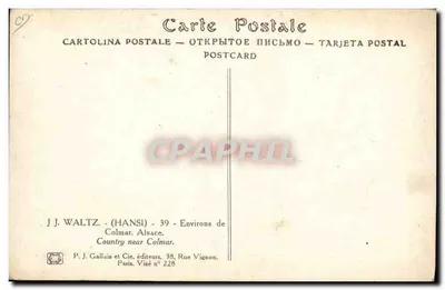 Paisaje con sauces — Colmar, Alsacia — J. J. Waltz — Reverso