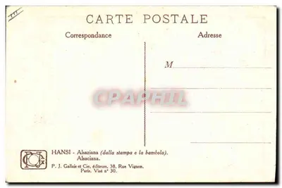 Elsässerin — nach der Holzschnitte und der Puppe — HANSI, P. J. Gallais et Cie, Paris — Rückseite