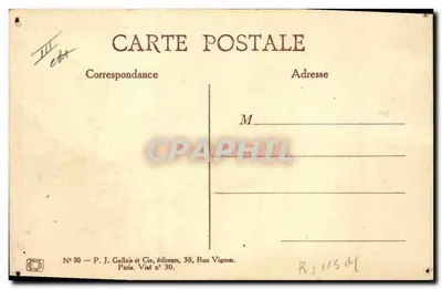 Hansi - Alsacienne (d'après l'estampe) — P. J. Gallais et Cie, éditeurs, Paris — Verso