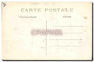 Mesa de bilhar transportada no parque do castelo de Gué-à-Tresmes (Marne) — Guerra de 1914 — A. R. — Verso
