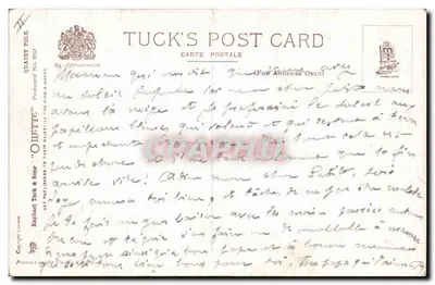 Kinder und ein Liebesproblem — Tuck's Post Card, Nr. 8527 — Rückseite