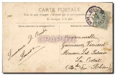 Kwiaty w butelce — B.I.P. 1860 — Rewers