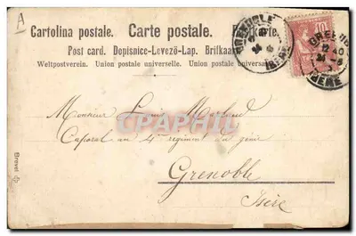 Anémone. Confiance illimitée — bouquet de fleurs séchées — éditeur Brevet, série No. 4 — Verso