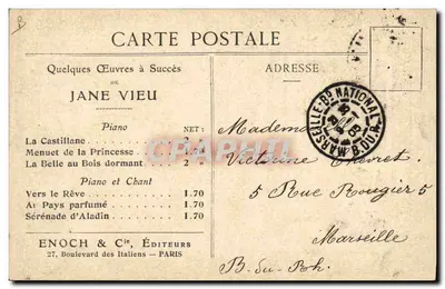 Jane Vieu — Niektóre Sukcesywnie Udana Prace — Enoch & Cie, Wydawcy — Rewers