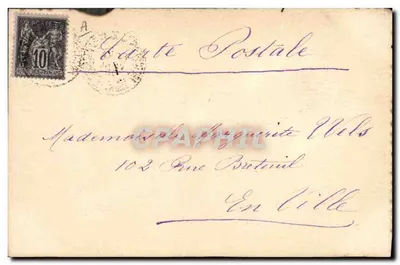 Três porcos e folhas de trêfola — carta postal ilustrada — editada por C. P. A. (n° 103) — Verso